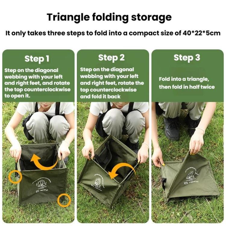 AOTU AT6361 Outdoor Folding Trash Can 27L Large Capacity Sundry Organizer Camping Handheld Storage Box