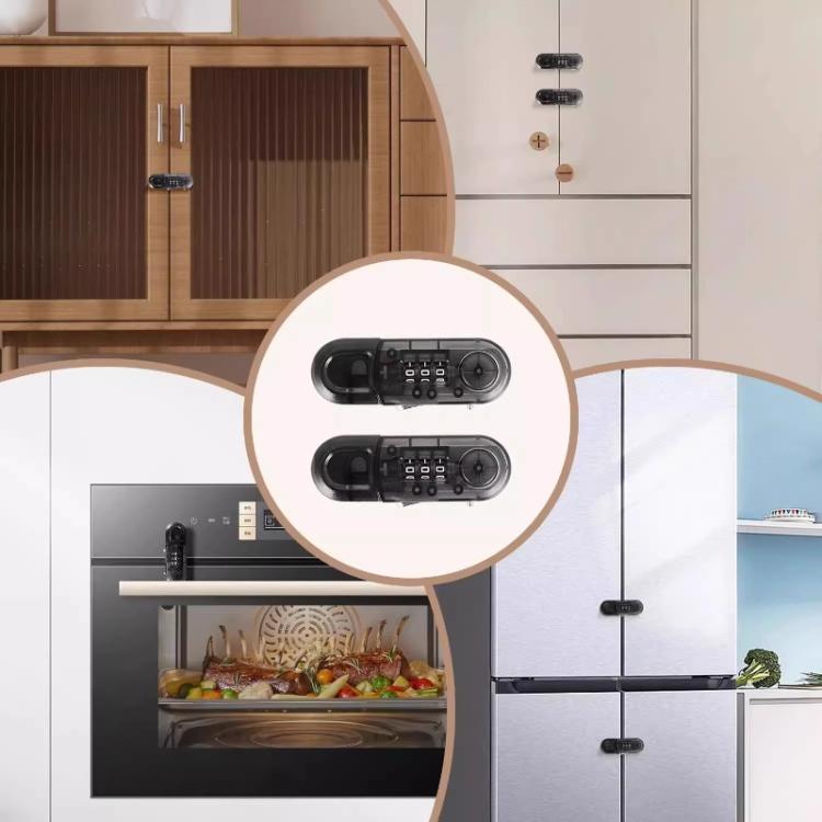 Drawer Cabinet Anti-Theft Combination Locks Punch-Free Child Safety Locks