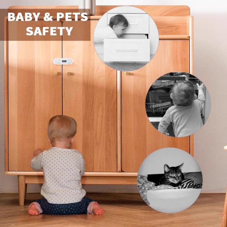 Drawer Cabinet Anti-Theft Combination Locks Punch-Free Child Safety Locks