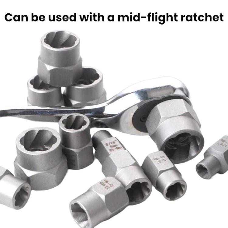 Damaged Nut Extractor Reverse-Thread Socket Screw Removal Tool