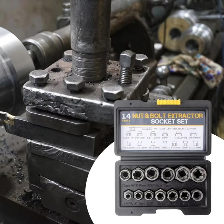 Damaged Nut Extractor Reverse-Thread Socket Screw Removal Tool