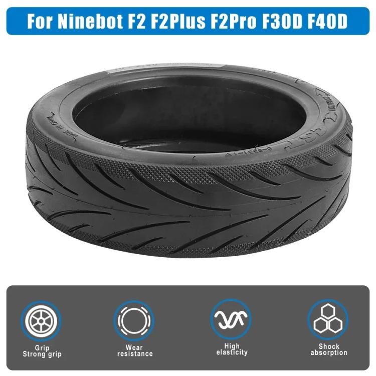 Electric Scooter 10x2.50 Rubberized Vacuum Tires For Ninebot F2 / F2 Plus / F2 Pro / F30D / F40D