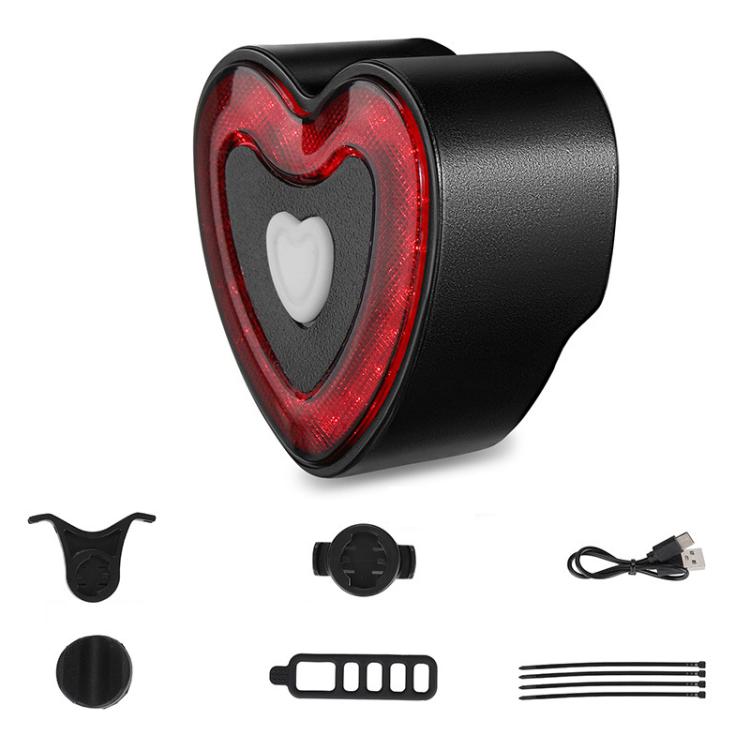 WEST BIKING Smart Heart Taillight With Cycling Brake Sensor Warning Light