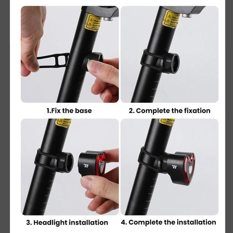WEST BIKING Smart Heart Taillight With Cycling Brake Sensor Warning Light
