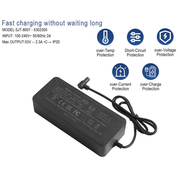 53V 2.3A Scooter Charger, For Xiaomi Scooter 4 Ultra / Xiaomi 4 Pro 2nd Gen / Navee S65 / Navee N65i