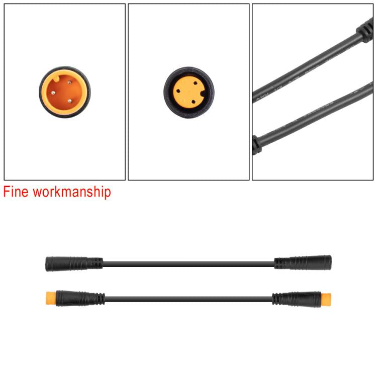 For Electric Bicycle Thumb Throttle 3 Pin Extension Cable Waterproof Wire Plugs