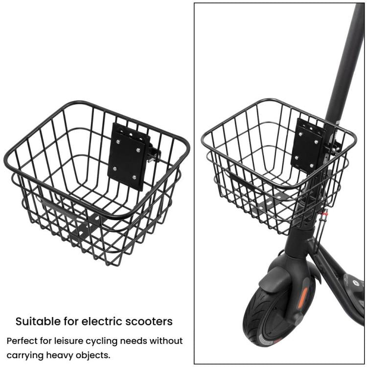 Electric Scooter Universal Front Basket Portable Practical Iron Tube Basket