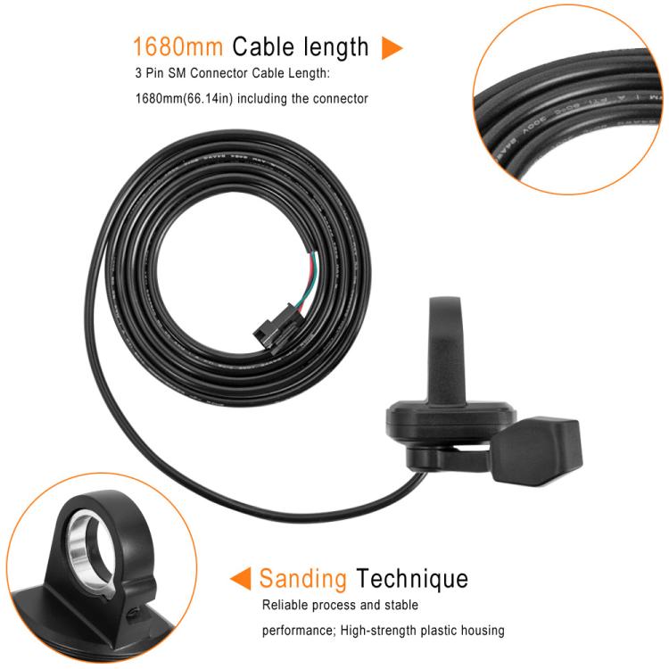 Electric Bicycle 108X R Throttle Starting Adjustable Speed Turning Grip Accelerated Thumb Throttle Brake