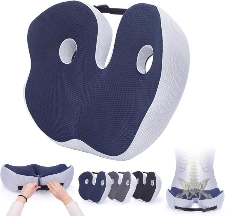 Thickened Hip Seat Cushion Memory Cotton Breathable Hemorrhoid Pad Office Sedentary Anti-slip Hip Mat