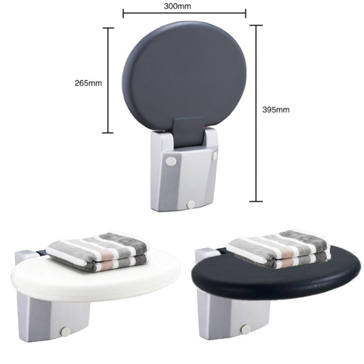 Folding Bathroom Shower Stool With Non-Slip Aluminum Base