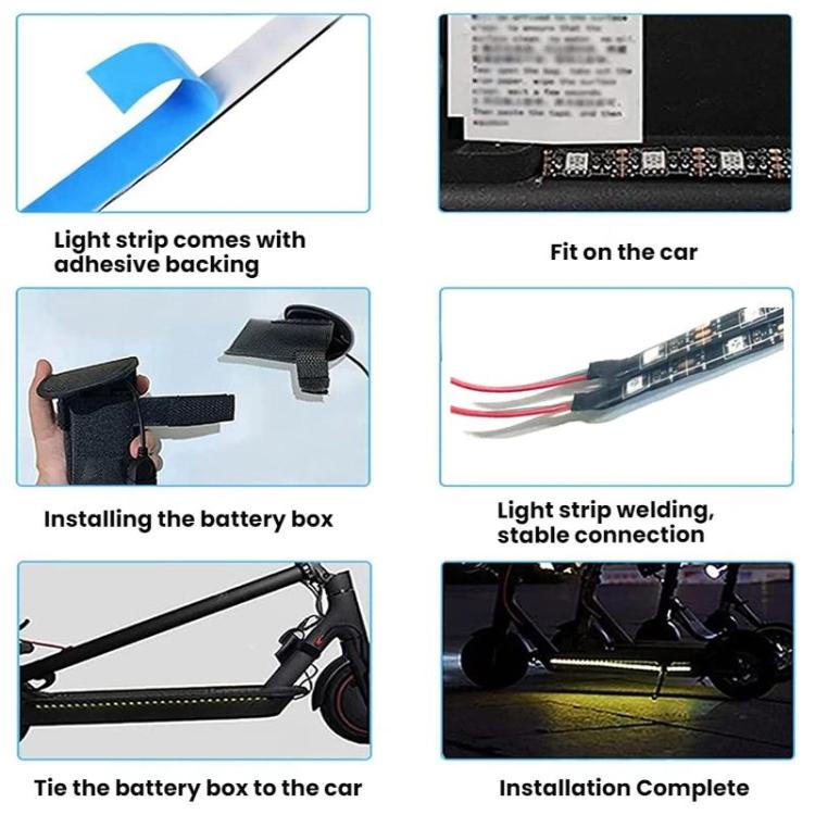 Scooter Chassis RGB Ambient Lighting Strip With Battery Compartment