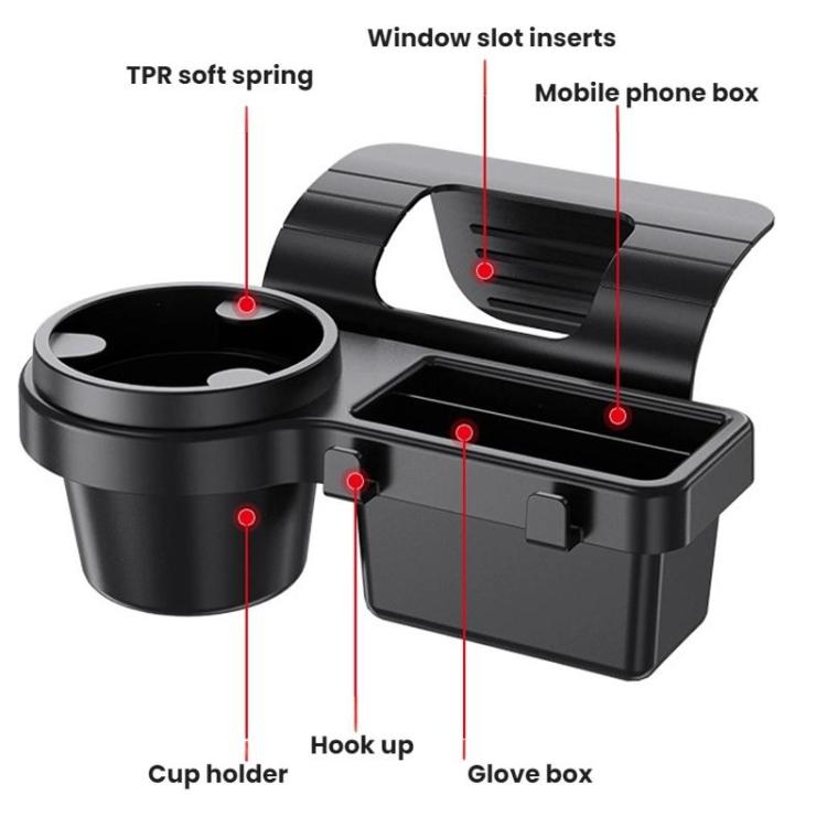 SHUNWEI Multifunctional Door Storage Cup Holder Mobile Phone Slot Storage Box