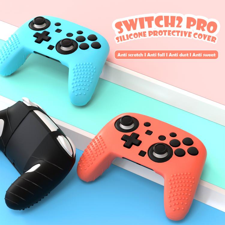For Switch 2 Pro Controller Soft-Touch Silicone Case with Skin-Friendly Grip