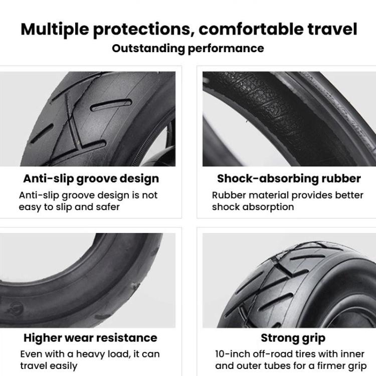 For Kugoo M4 Electric Scooter Anti-Slip Shock-Absorbing Wear-Resistant Rubber Tire