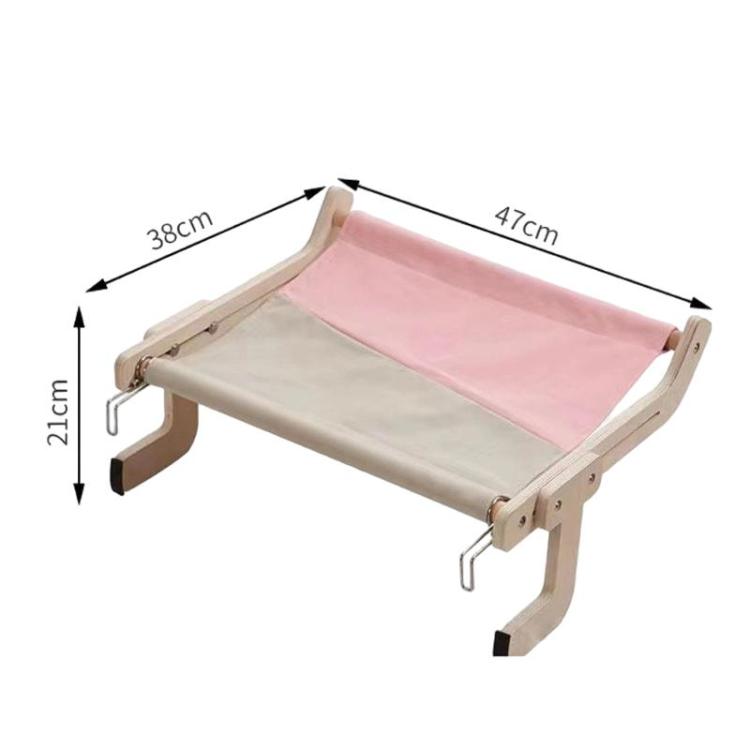 Balcony Wooden Cat Hammock Window Wall Mounted Cat Hutch Hanging Bedside Pet Kennel