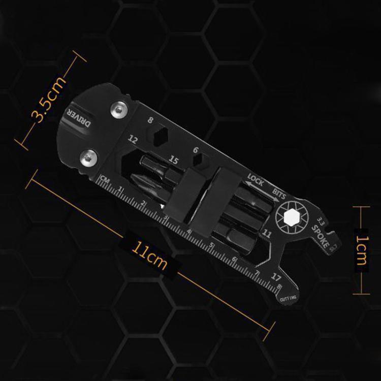 16 In 1 Mini Card Tool Multifunctional Keychain Bottle Opener Hexagonal Portable Screwdriver