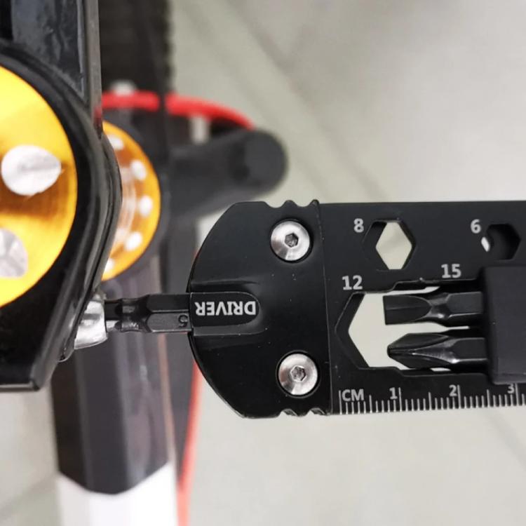 16 In 1 Mini Card Tool Multifunctional Keychain Bottle Opener Hexagonal Portable Screwdriver