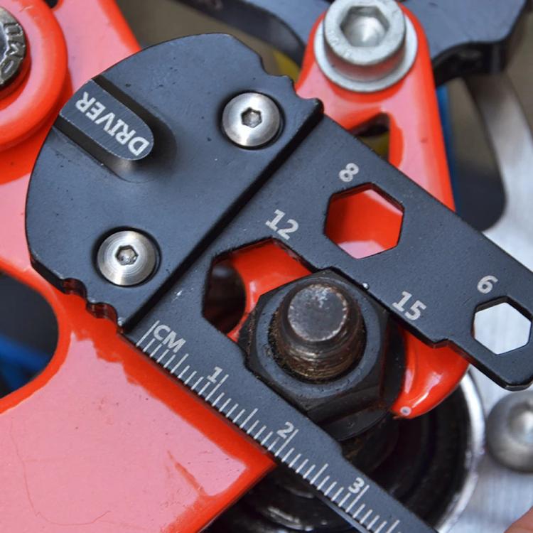 16 In 1 Mini Card Tool Multifunctional Keychain Bottle Opener Hexagonal Portable Screwdriver