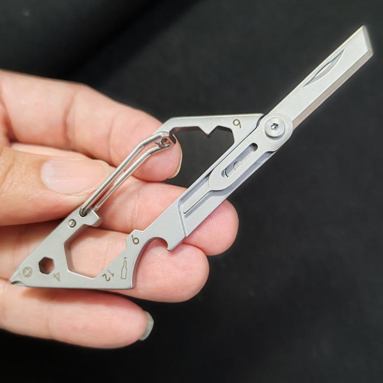 6 In 1 Cell Phone Card Removal Pin Keychain Tool Multi-functional Carrying Portable Wrench