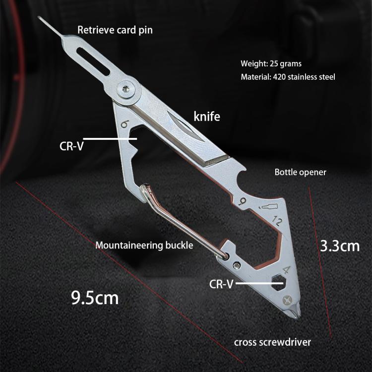 6 In 1 Cell Phone Card Removal Pin Keychain Tool Multi-functional Carrying Portable Wrench