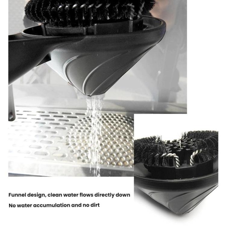 58mm Espresso Machine Group Head Cleaning Brush Funnel-Design Nylon Bristle Scrubber for Portafilter