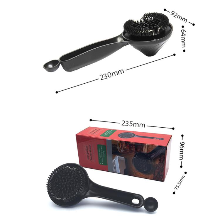58mm Espresso Machine Group Head Cleaning Brush Funnel-Design Nylon Bristle Scrubber for Portafilter
