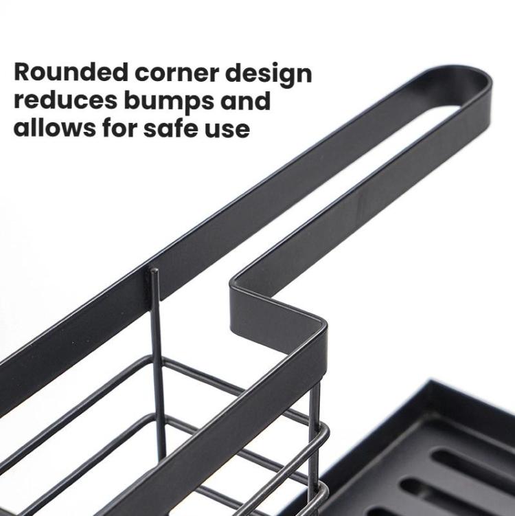 Kitchen Dishcloth Holder Sponge Drying Rack With Drain Tray