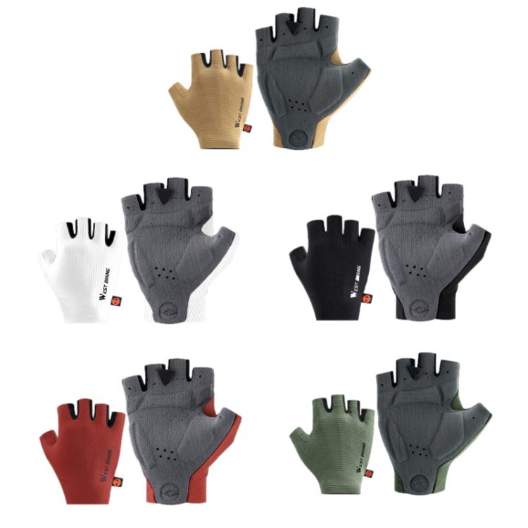 WEST BIKING Cushioned Breathable Non-slip Cycling Training Gloves