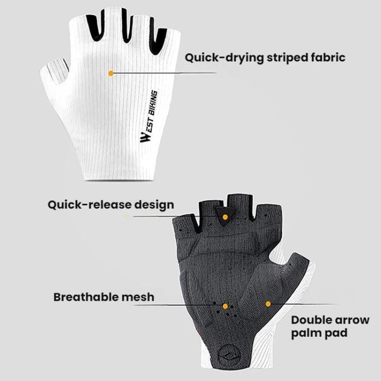 WEST BIKING Cushioned Breathable Non-slip Cycling Training Gloves