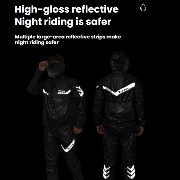 WEST BIKING Reflective Outdoor Waterproof Lightweight Cycling Raincoat
