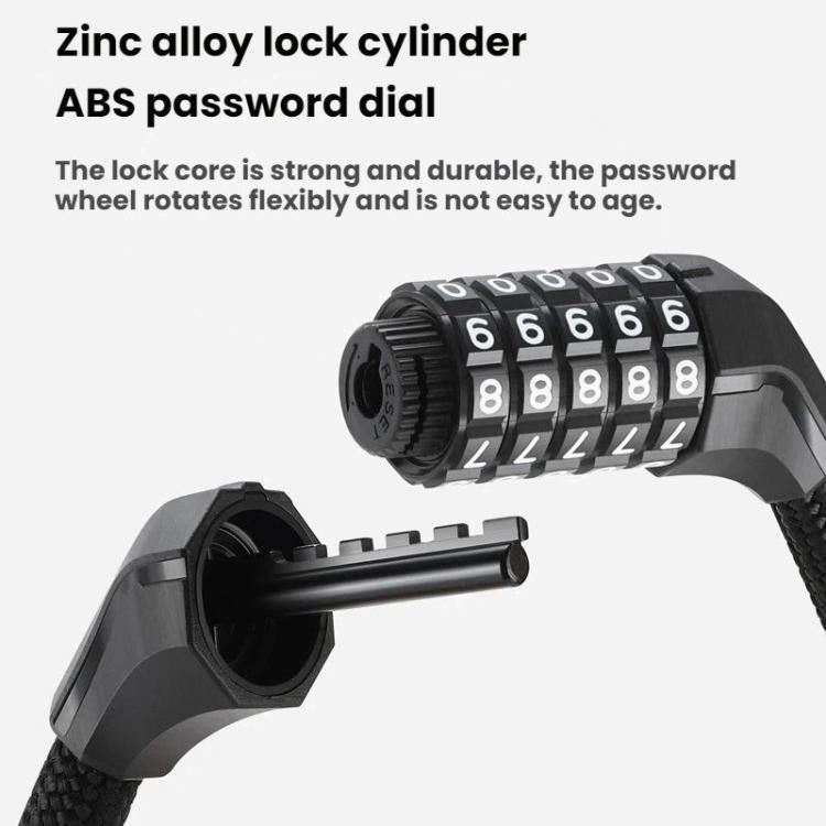 WEST BIKING Extended Portable Bicycle Steel Cable Anti-Theft Combination Lock