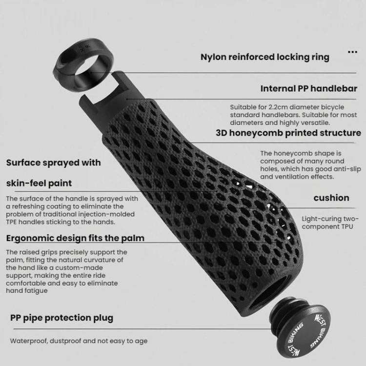 WEST BIKING Comfortable Non-slip Shock-absorbing Breathable Mountain Bike Grips