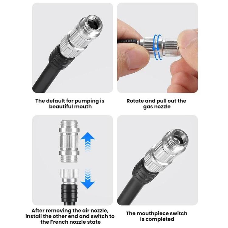 WEST BIKING Mini Portable Bicycle High-Pressure 120PSI Pump