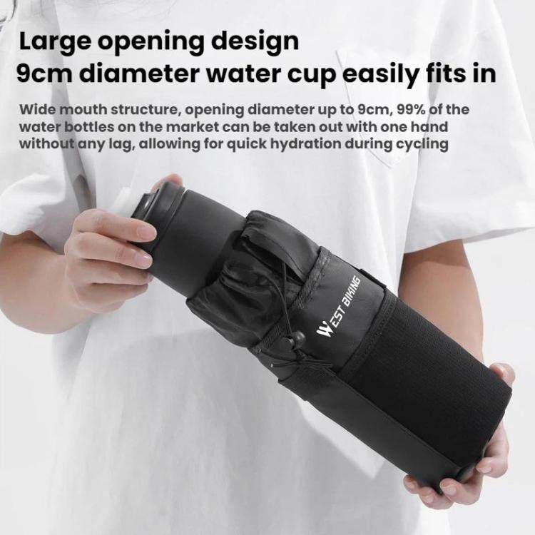 WEST BIKING Handlebar Seatpost Water Bottle Storage Bag For Cycling