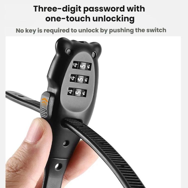 WEST BIKING Bicycle/Motorcycle Helmet Anti-Theft Portable Combination Cable Tie Lock