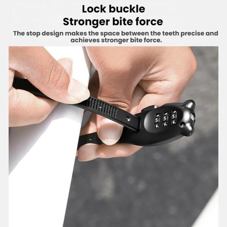 WEST BIKING Bicycle/Motorcycle Helmet Anti-Theft Portable Combination Cable Tie Lock