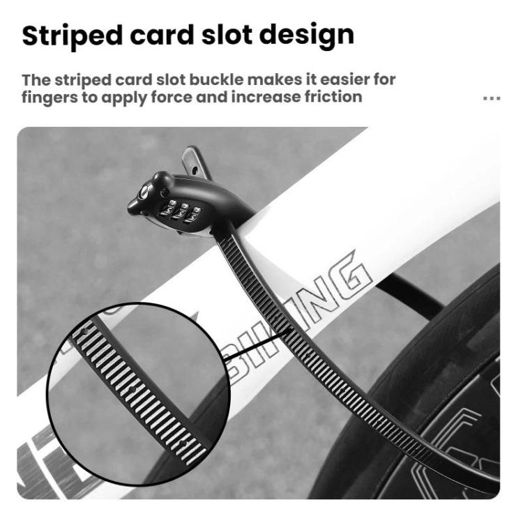 WEST BIKING Bicycle/Motorcycle Helmet Anti-Theft Portable Combination Cable Tie Lock