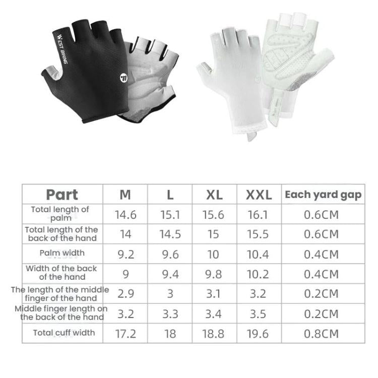 WEST BIKING Breathable Shock-absorbing Non-slip Half-finger Cycling Gloves