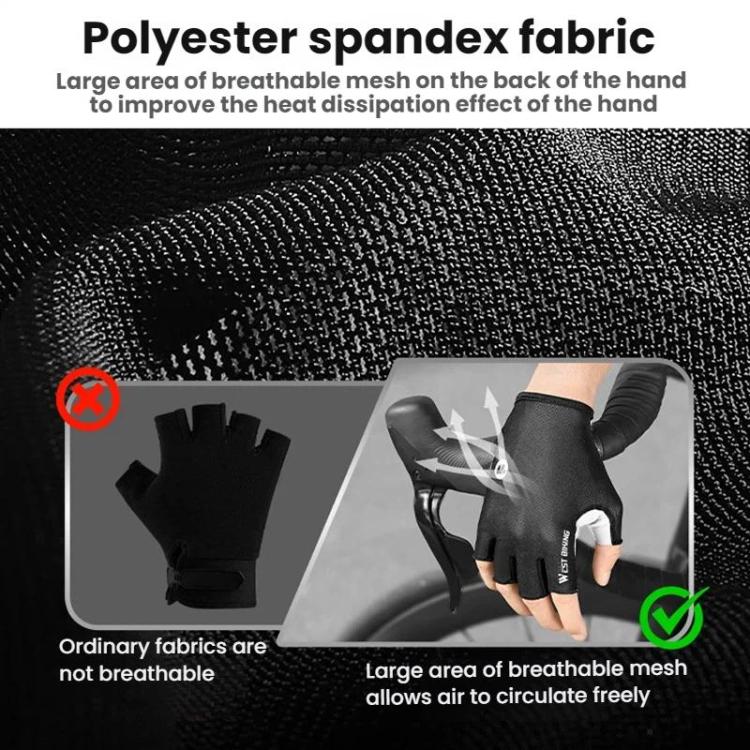 WEST BIKING Breathable Shock-absorbing Non-slip Half-finger Cycling Gloves