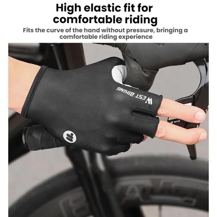 WEST BIKING Breathable Shock-absorbing Non-slip Half-finger Cycling Gloves