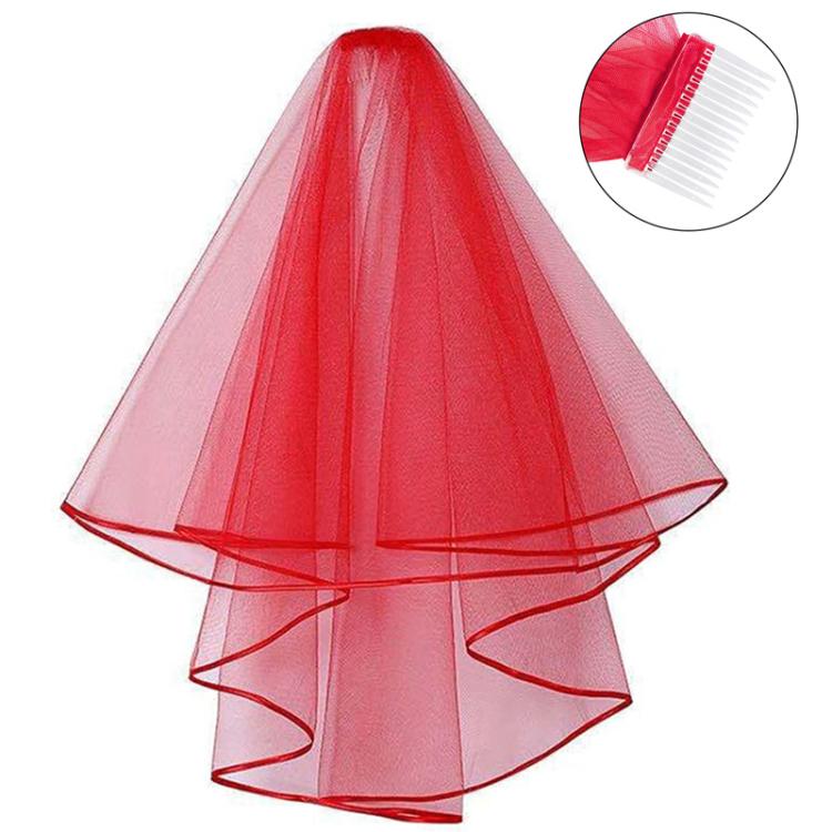 Bridal Veil Hair Accessories Double-Layer Tulle Veil