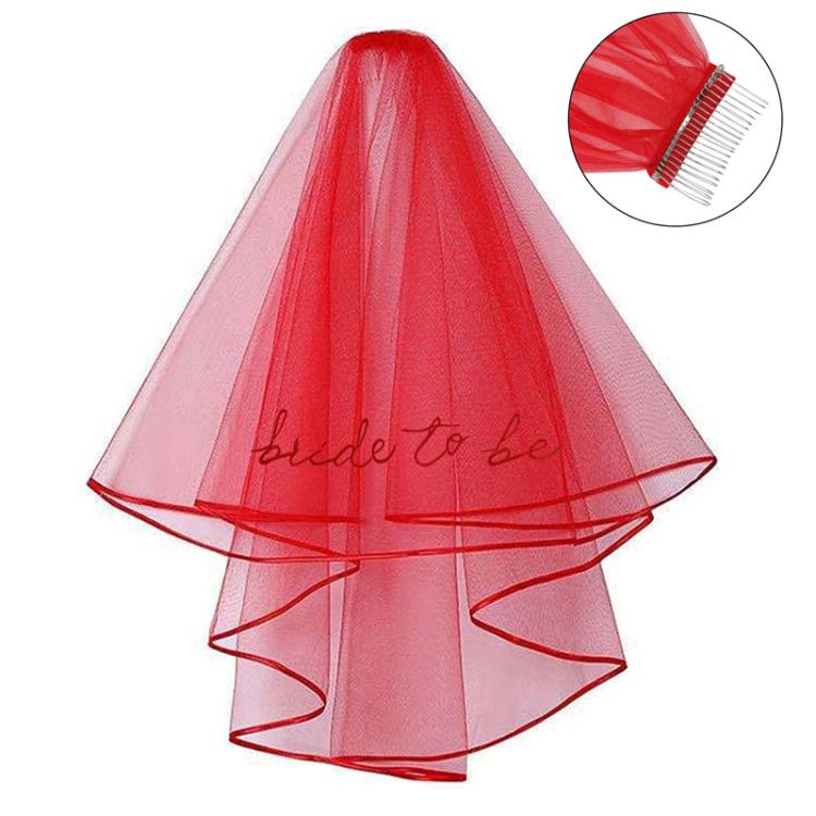 Bridal Veil Hair Accessories Double-Layer Tulle Veil