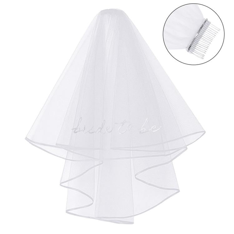 Bridal Veil Hair Accessories Double-Layer Tulle Veil
