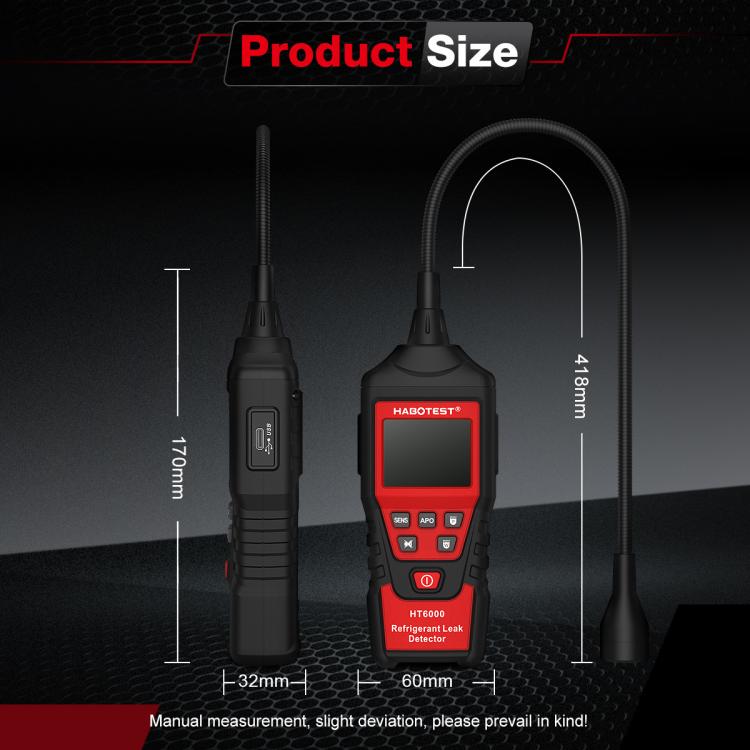 HABOTEST Car Air Conditioning Freon Refrigerant Leak Tester