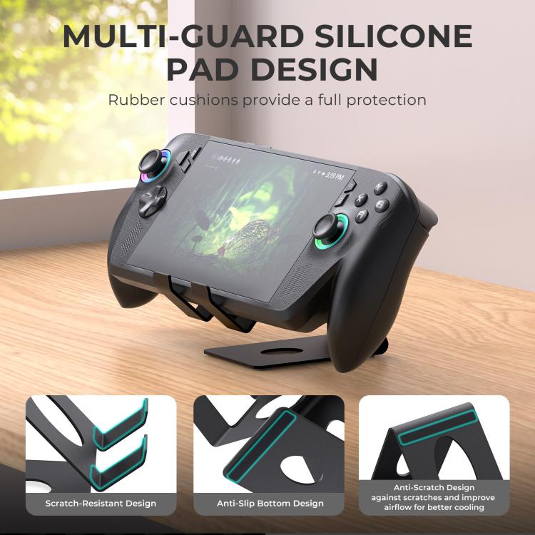 JYS Universal Metal Desktop Stand for Handheld Consoles Compatible with ROG Xbox Ally/X, Switch, Steam Deck & Lenovo Legion Go
