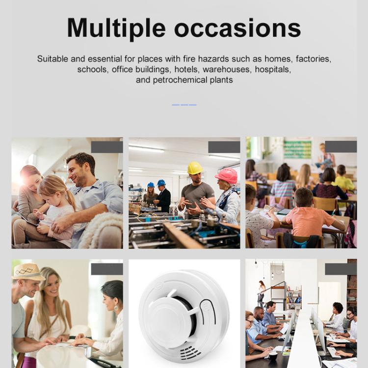 HD-001 Smoke Alarm Home Fire Domestic Fire Detector Fire Sound And Light Alarm