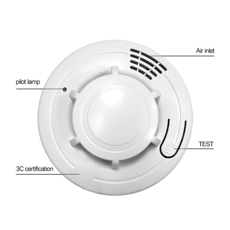 HD-001 Smoke Alarm Home Fire Domestic Fire Detector Fire Sound And Light Alarm