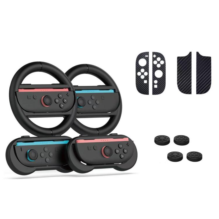 PGTECH 10-In-1 Accessory Bundle For Nintendo Switch 2 Steering Wheels, Grips, Thumbstick Caps