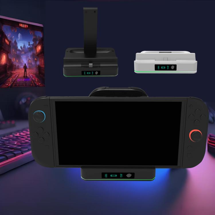 KJH RGB LED Charging Dock for Nintendo Switch 2 & Joy-Con Controller Fast Charging Station