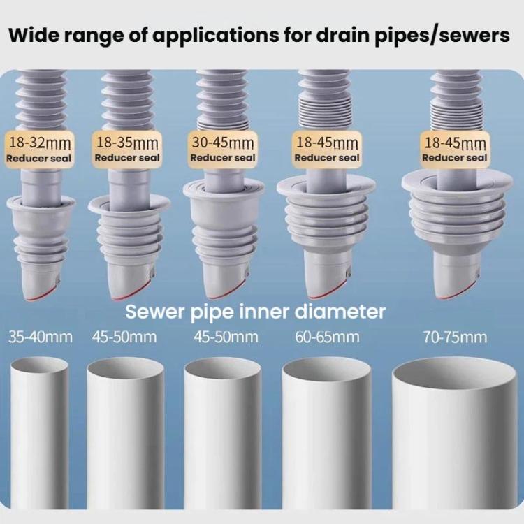 Pipe Universal Silicone Seal Ring Bathroom Kitchen Sewer One Way Check Valve